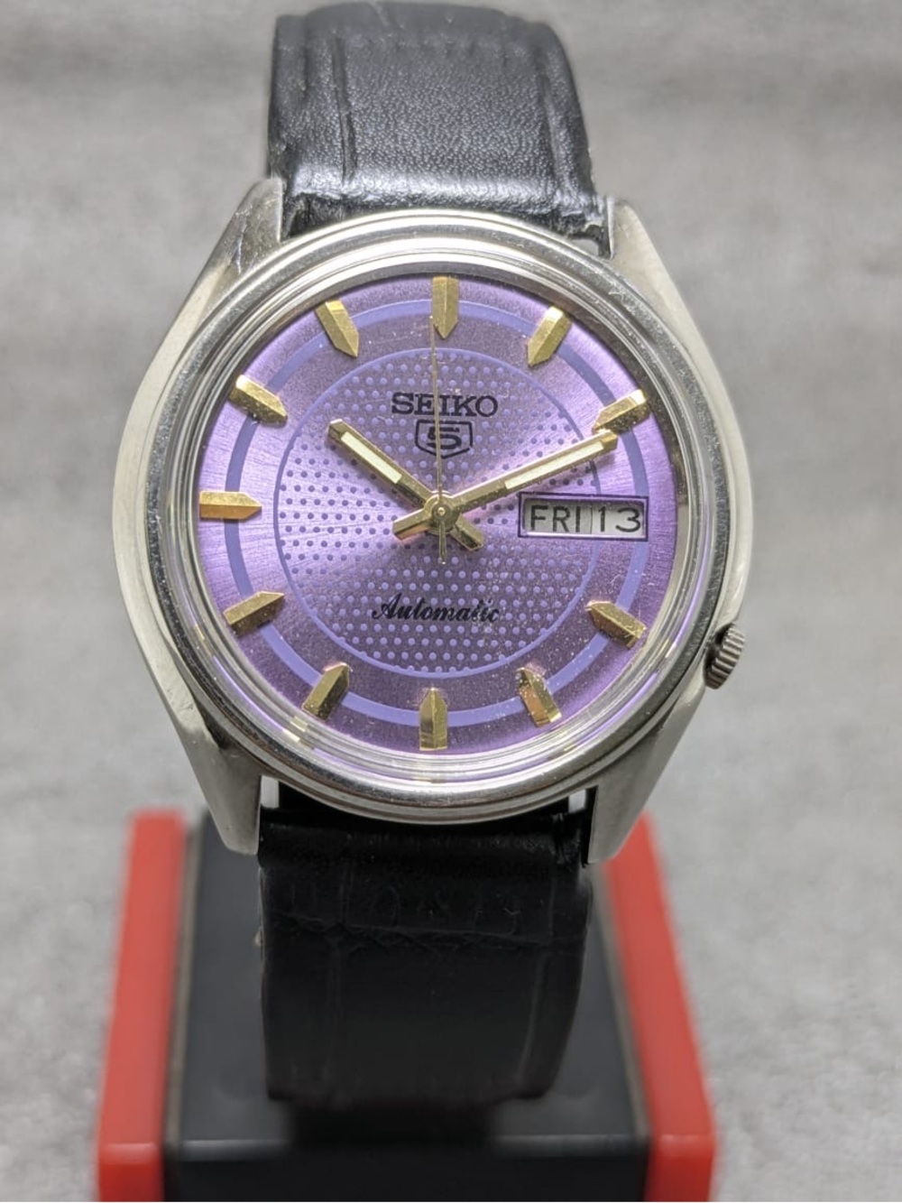 Vintage Seiko 5 Automatic 7009-3130 | Rare Textured Purple Dial (37mm)